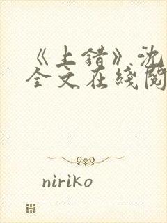 《上错》沈南初全文在线阅读笔趣阁