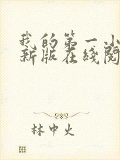 我的第一小说最新版在线阅读全文封面