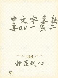 中文字幕熟女人妻av一区二区三区