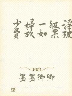 少妇一级淫片免费放如果被