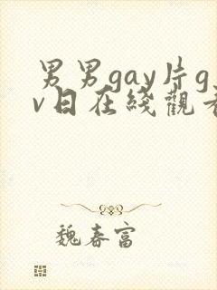 男男gay片gv日在线观看