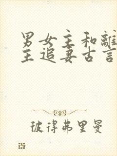 男女主和离后男主追妻古言