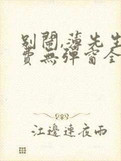 别闹,薄先生免费无弹窗全文