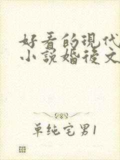 好看的现代言情小说婚后文
