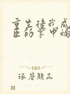 重生后我成了权臣的掌中娇完本