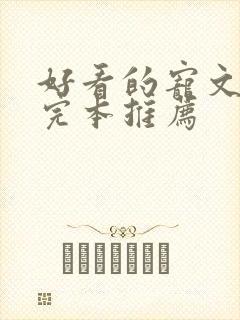 好看的宠文小说完本推荐