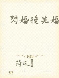 闪婚后先婚后爱