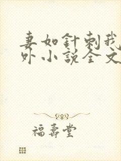 妻如针刺我心番外小说全文