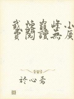 武炼巅峰小说免费阅读无广告