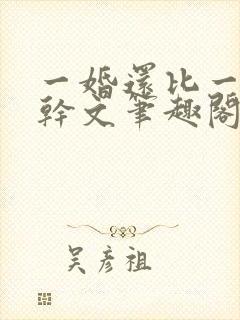 一婚还比一婚高干文笔趣阁封面