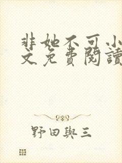 非她不可小说全文免费阅读沈遇