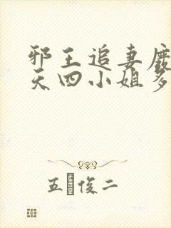 邪王追妻废材逆天四小姐多少字