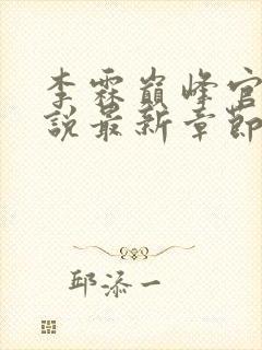 李霖巅峰官场小说最新章节更新