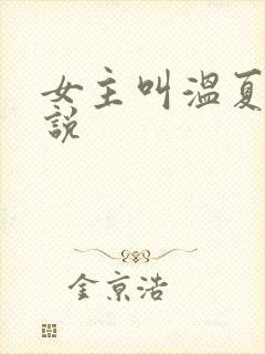 女主叫温夏的小说