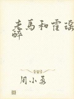 老马和霍瑶瑶喝醉