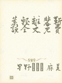 叶轻离裴靳墨小说全文免费阅读