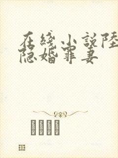在线小说陆少的隐婚罪妻