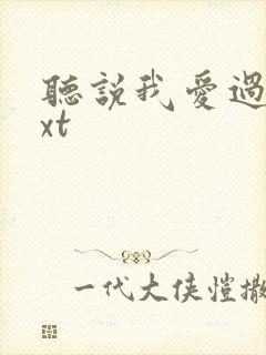 听说我爱过你txt