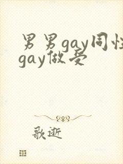 男男gay同性gay做受封面
