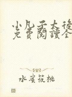 小凡子太后娘娘免费阅读全文封面