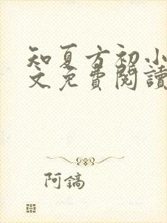 知夏方初小说全文免费阅读最新章节封面