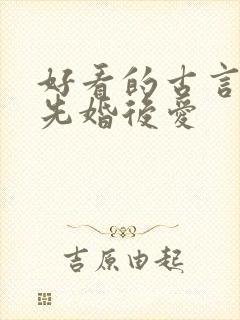 好看的古言小说先婚后爱