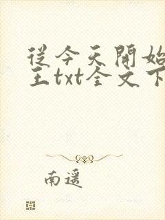 从今天开始做藩王txt全文下载封面