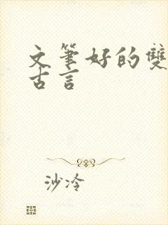 文笔好的双男主古言封面
