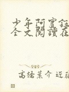 少年阿宾钰慧篇全文阅读在线