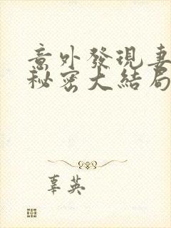 意外发现妻子的秘密大结局封面