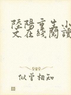 陆阳重生小说全文在线阅读封面