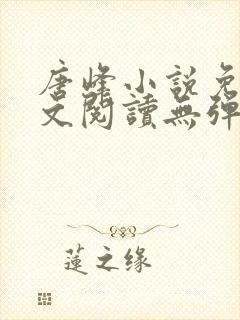 唐峰小说免费全文阅读无弹窗