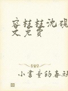 容枝枝沈砚书全文免费