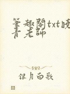 笔趣阁txt晓青老师封面
