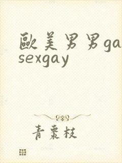 欧美男男gaysexgay
