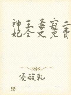 神王毒宠二嫁王妃全文免费
