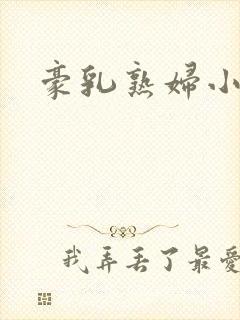 豪乳熟妇小说
