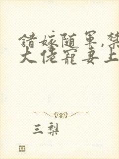 错嫁随军,禁欲大佬宠妻上瘾txt下载