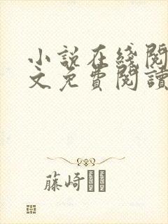 小说在线阅读全文免费阅读