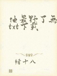 他最野了无删减txt下载
