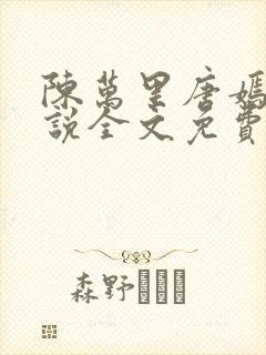 陈万里唐嫣然小说全文免费阅读笔趣阁封面