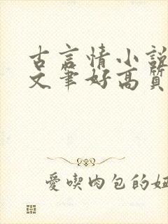 古言情小说推荐文笔好高质量完结短篇封面