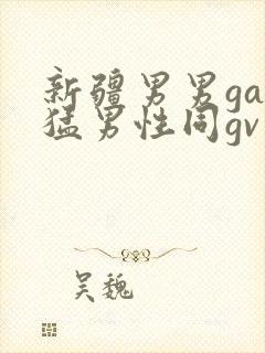 新疆男男gay猛男性同gv