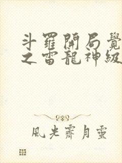 斗罗开局觉醒冰之雷龙神级武魂