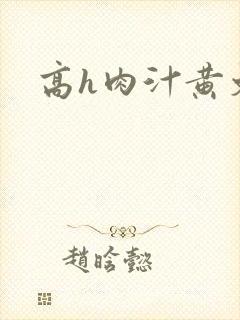 高h肉汁黄文封面