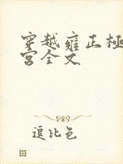 穿越雍正极品后宫全文