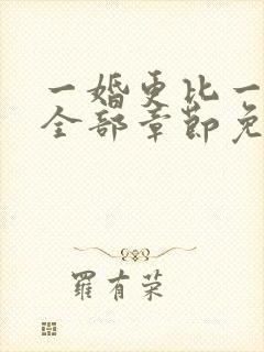 一婚更比一婚高全部章节免费阅读