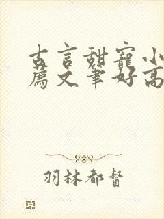 古言甜宠小说推荐文笔好高质量封面