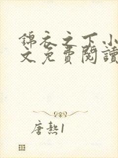 锦衣之下小说全文免费阅读无弹窗