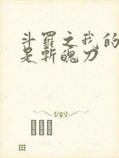 斗罗之我的武魂是斩魄刀